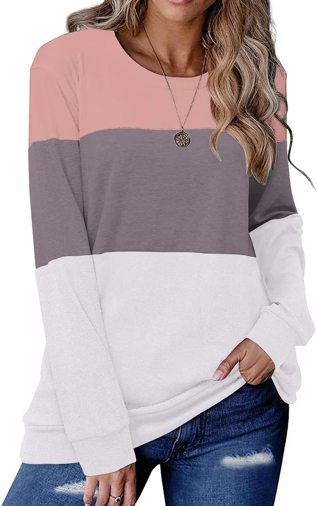 Long-Sleeve Tunic Top, Pink