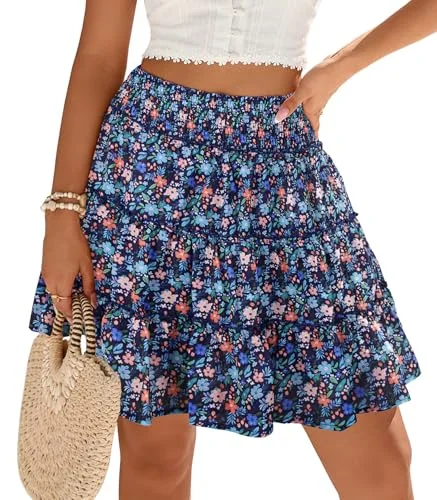 Skort, Navy Blue Floral