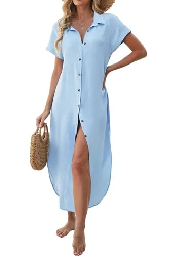 Button-up Cover-Up II, Blue