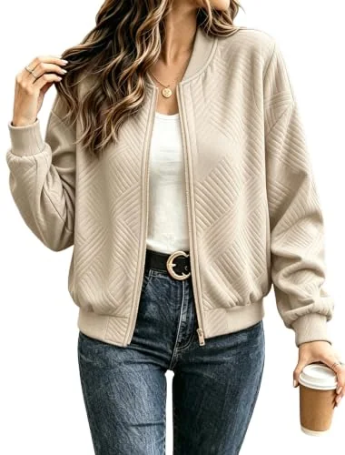 Bomber Jacket, Beige