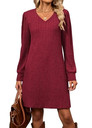 Long-Sleeve Sweater II, Wine Red
