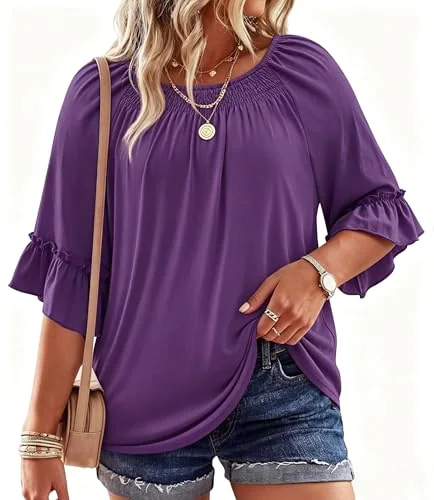 Crew Neck Top VI, Purple