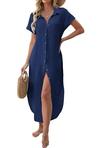 Button-up Cover-Up II, Navy