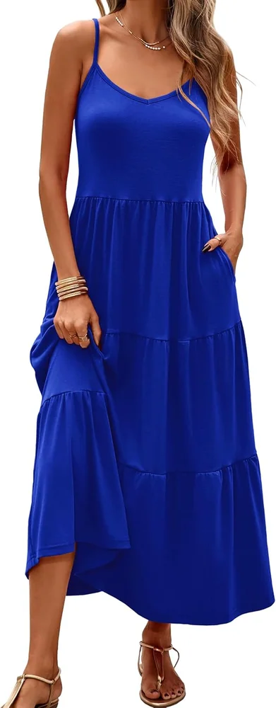 Sleeveless Maxi Dress II, Royal Blue