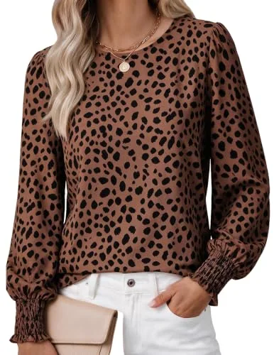 Long-Sleeve Crew Neck Top III, Brown