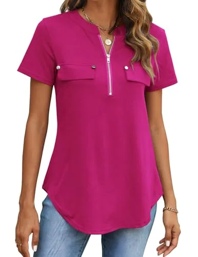 Short-Sleeve Top II, Hot Pink