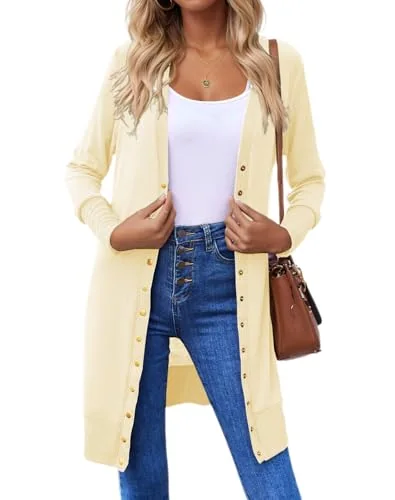 Tunic Cardigan, Yellow