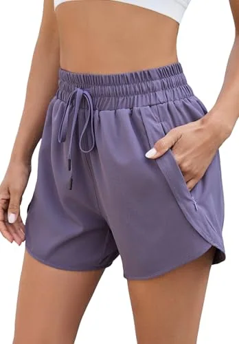 Athletic Shorts, Purple Gray