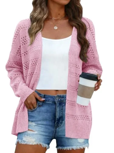 Long-Sleeve Cardigan IV, Pink