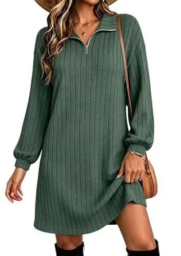 Long-Sleeve Sweater, Green