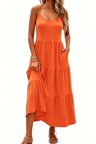 Maxi Dress, Orange