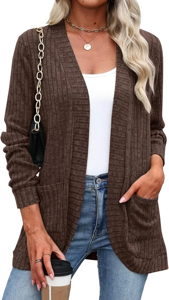 Long-Sleeve Shrug III, Brown