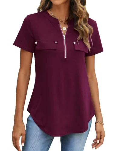 Short-Sleeve Top II, Burgundy