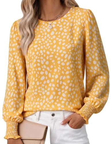 Long-Sleeve Crew Neck Top III, Yellow