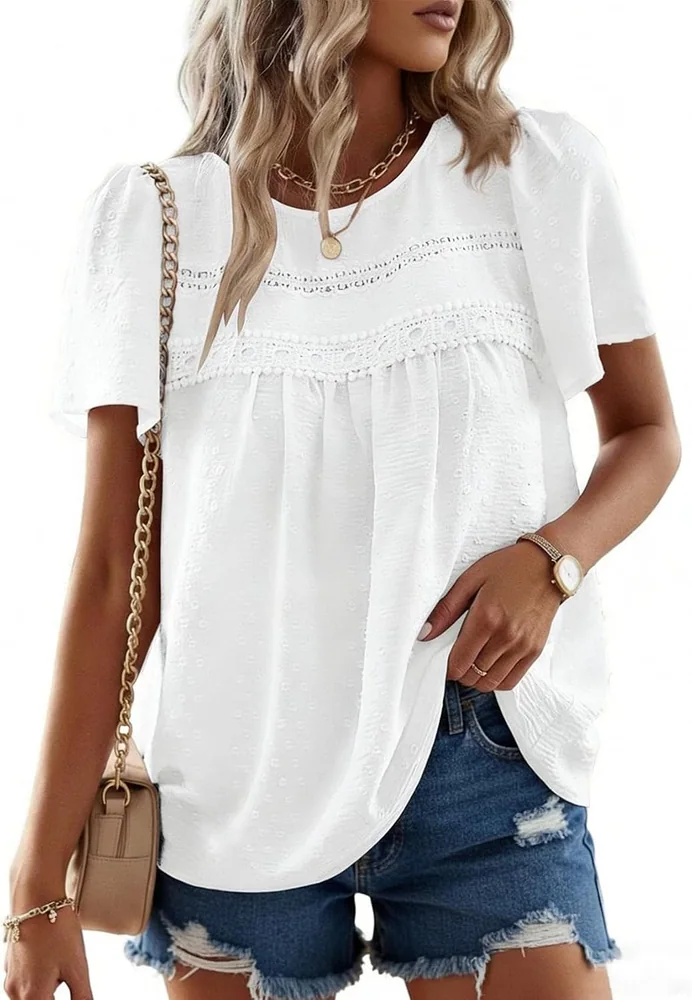 Crew Neck Top III, White