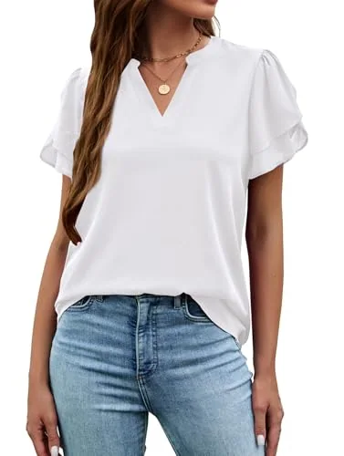 Short-Sleeve Top, White