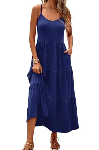 Maxi Dress, Navy Blue