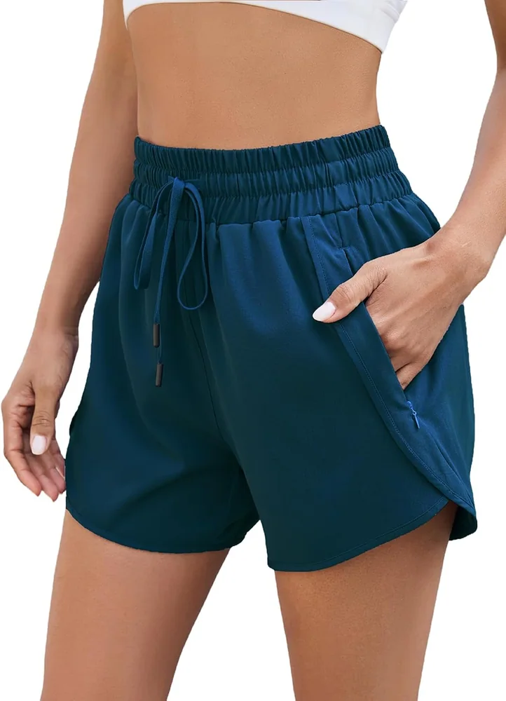 Athletic Shorts, Peacock Blue