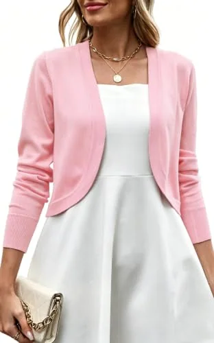 Cropped Cardigan, Pink
