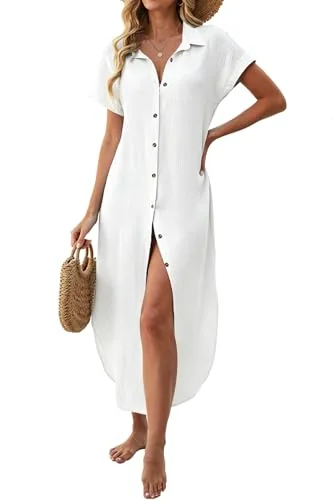 Button-up Cover-Up II, White