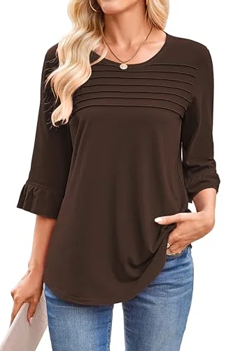 3/4-Sleeve Top III, Brown