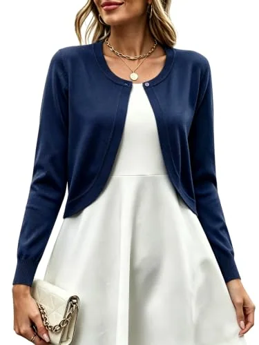 Long-Sleeve Shrug II, Navy