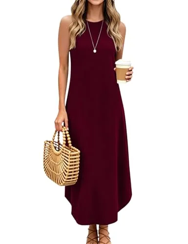 Halter Maxi Dress, Burgundy