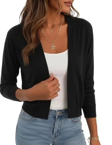 Cropped Cardigan II, Black