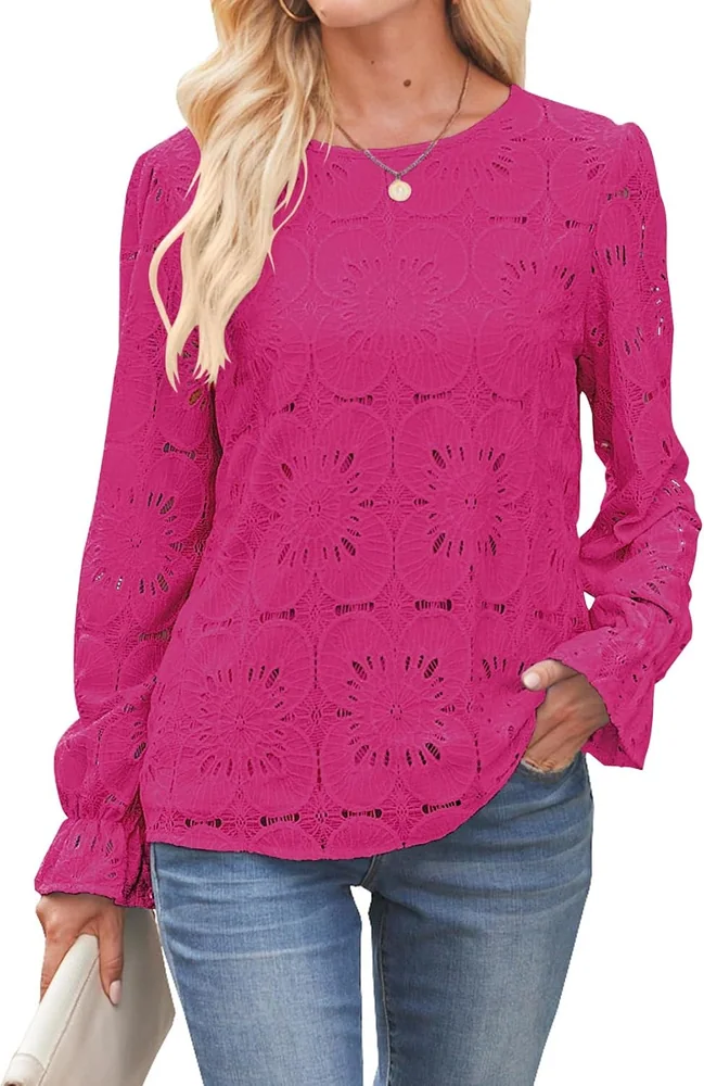 Long-Sleeve Top VIII, Rose Red