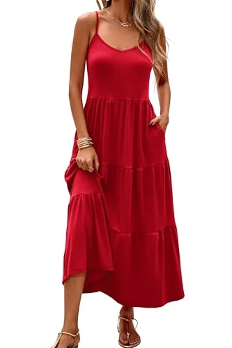 Maxi Dress, Red