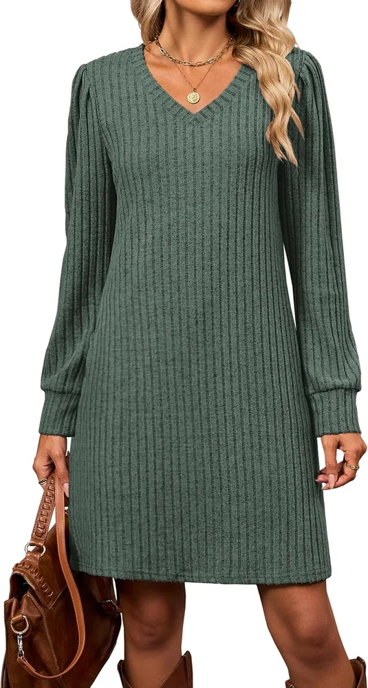 Long-Sleeve Dress III, Green